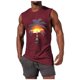 thumbnail image 2 of Camiseta sin mangas de cuello redondo para hombre, informal, a la moda, con estampado, deportiva, de poliéster, 2 of 5