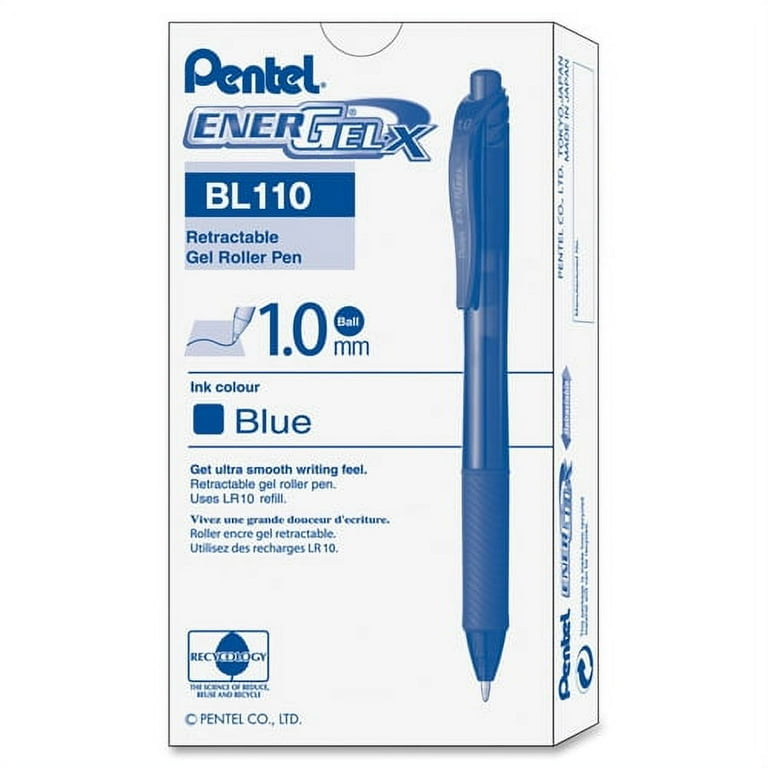 EnerGel-X Gel Pen, Retractable, Bold 1 mm, Blue Ink, Translucent Blue/Blue Barrel, Dozen EnerGel-X Gel Pen, Retractable, Bold 1 mm, Blue Ink, Translucent Blue/Blue Barrel, Dozen