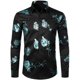 thumbnail image 1 of Camisas hawaianas con flores, camisas de moda para hombre, blusas playeras de manga larga, ropa para hombre, blusas Voion, camisas masculinas con flores, 1 of 6
