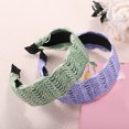 thumbnail image 7 of Unique Bargains 2 Pcs Women' Wide Headband Purple Green 1.93" Wide Classic Casual Style Headband for Women Girl, 7 of 7