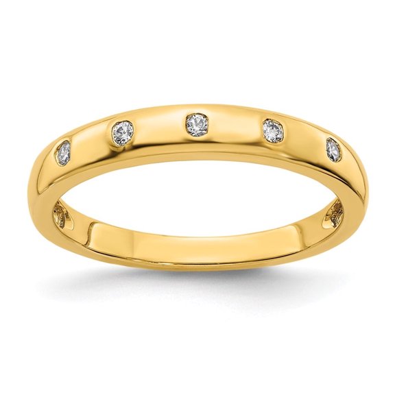 Auriga Fine Jewelry 10K Yellow Gold 5-stone Diamond Ring for Women Size 7