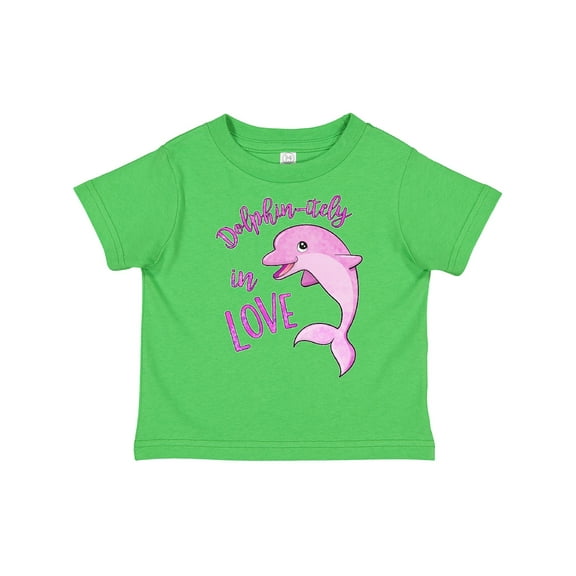 Inktastic Dolphin-itely in Love Cute Pink Dolphin Boys or Girls Toddler T-Shirt
