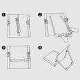 thumbnail image 4 of Silla Playa Plegable Con Respaldo Reclinable Perezosa Tela Oxford para Viajes Pesca, 4 of 9