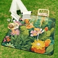 thumbnail image 6 of Cute Colorful Flower Waterproof Picnic Blanket with Foldable Zipper, Suitable for Outdoor Use, Suitable for Travel, Camping, Beaches, Parks, Grasslands, Picnic Blanket Accessories, 6 of 7
