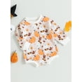 thumbnail image 3 of Wassery Baby Boys Girls Halloween Outfit 3 6 12 18 24 Months Infant Pumpkin Ghost Long Sleeve Romper Bodysuit My 1st Halloween Clothes 0-24M Newborn Autumn Winter Sweatshirts, 3 of 9