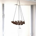 thumbnail image 4 of Monstera Leaf Wine Glass Rack Brown Wood Home Use Space Saving Under Cabinet Storage Hanger, 4 of 8