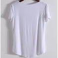 thumbnail image 5 of Camiseta de manga corta con cuello en V suelta para mujer grande Verano, 5 of 5