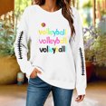 thumbnail image 3 of Trikvn Volleyball Graphic Sweatshirts for Women Casual Crewneck Long Sleeve Pullovers Fall Sports Fan Tops Letter Print Comfortable Activewear, 3 of 8
