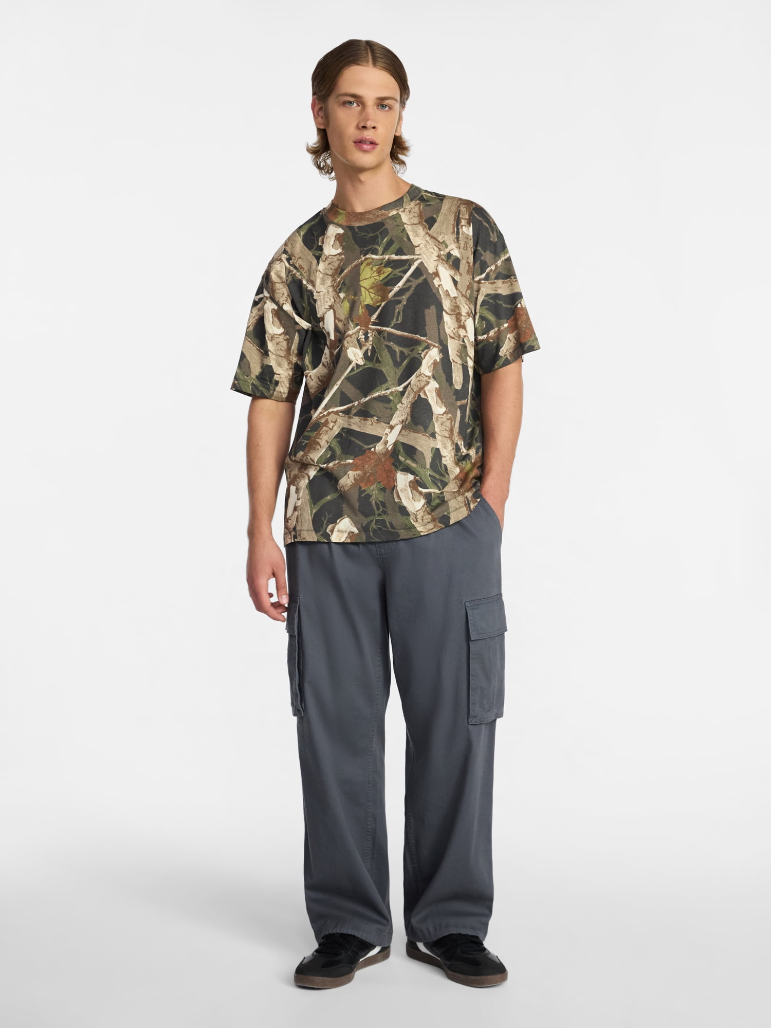 No Boundaries Oversized Tee with Short Sleeves, Men's and Big Men's XS-5XL