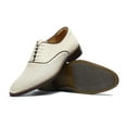 thumbnail image 5 of Santimon White Dress Shoes for Men Unique Mesh Lace up Oxford Shoes Casual Derby Shoes for Wedding Party US 9, 5 of 7