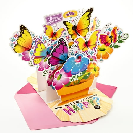 Hallmark Pop Up Mother's Day Card with Song for Mom (Pot of Butterflies, Plays Happy by Pharrell Williams)