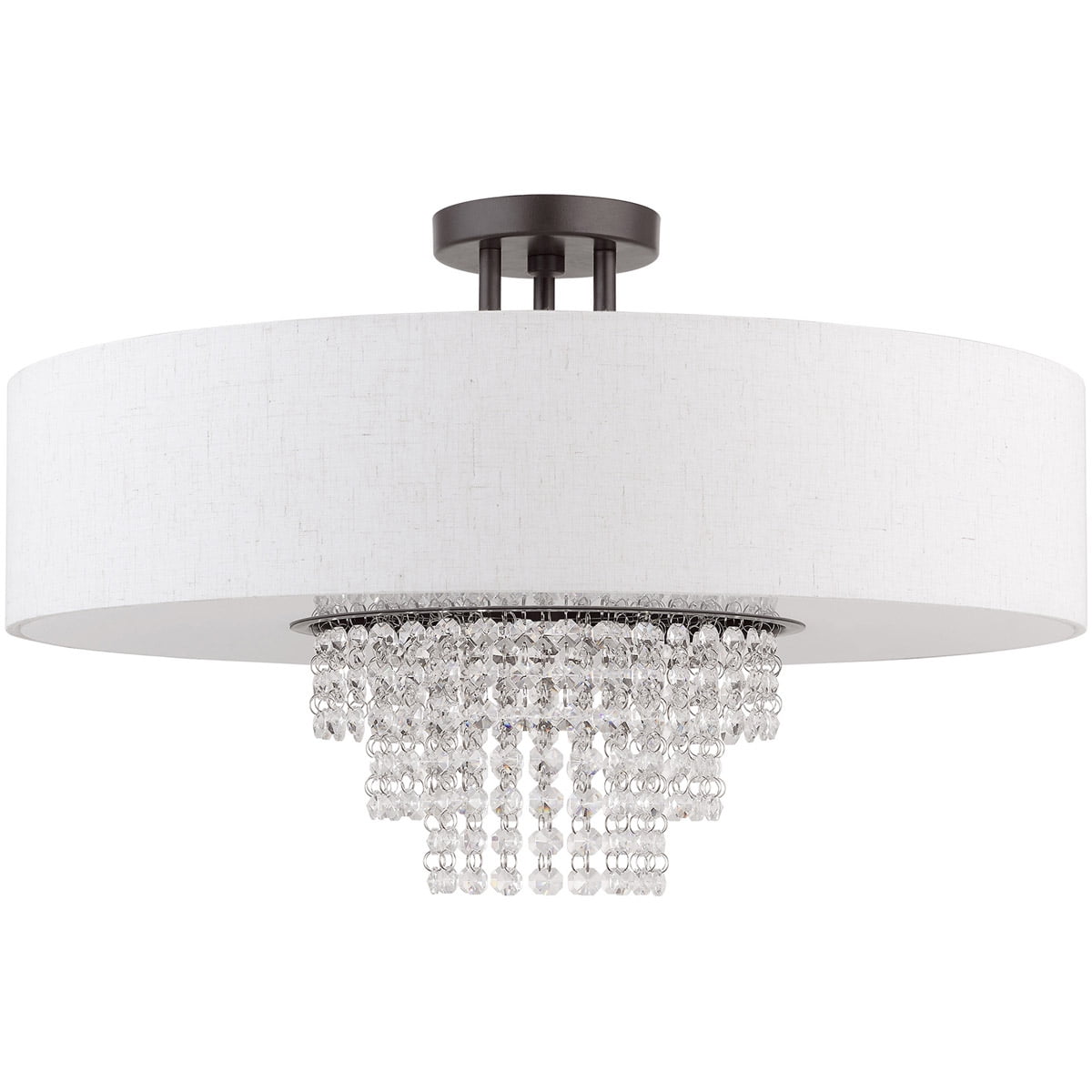 5 Light English Bronze Ceiling Light fixture with Steel base material