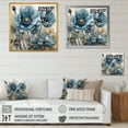 thumbnail image 4 of Designart "Serene Blue Poppies" Poppies Floater Framed Canvas Prints, 4 of 5