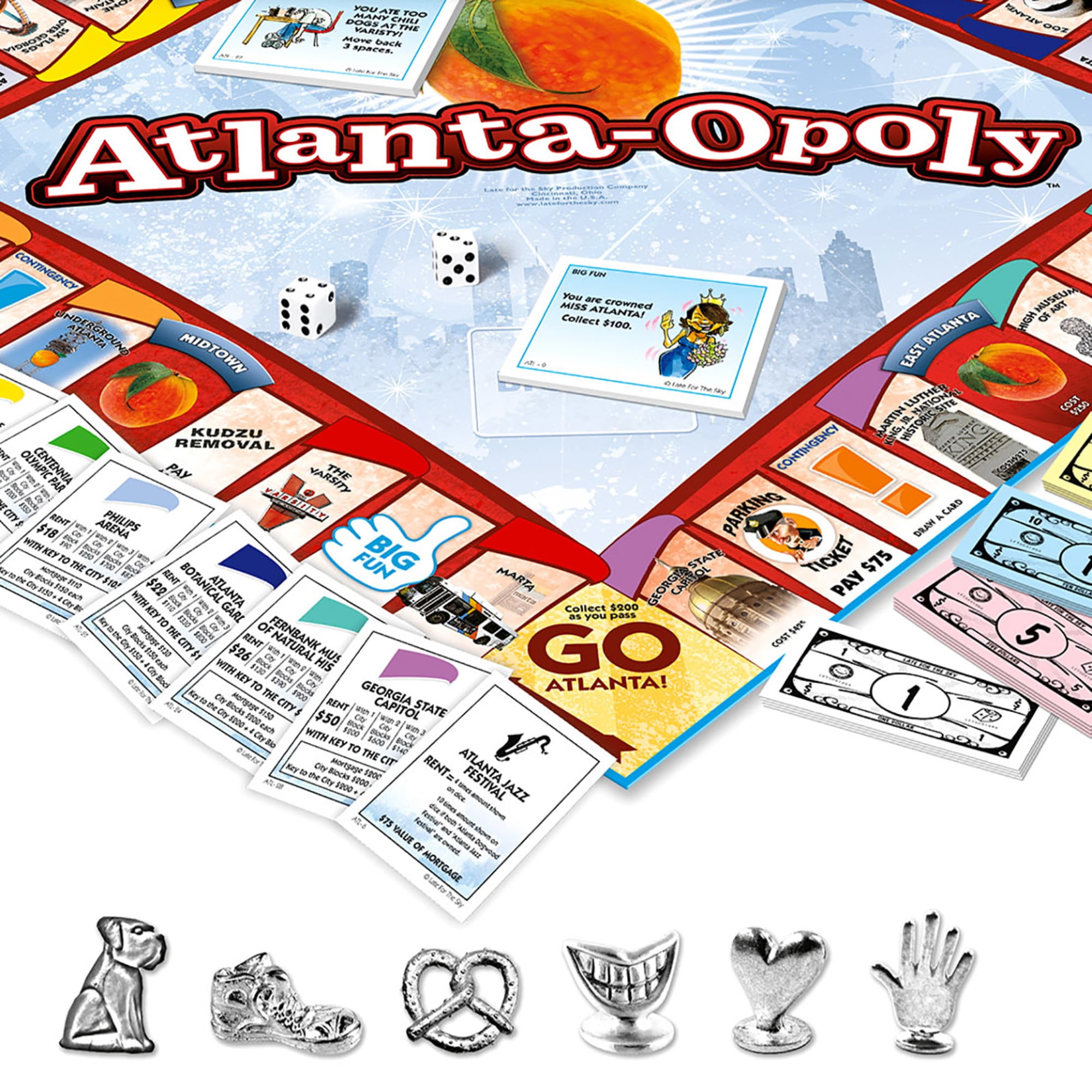 Late for the Sky Atlanta-Opoly Board Game