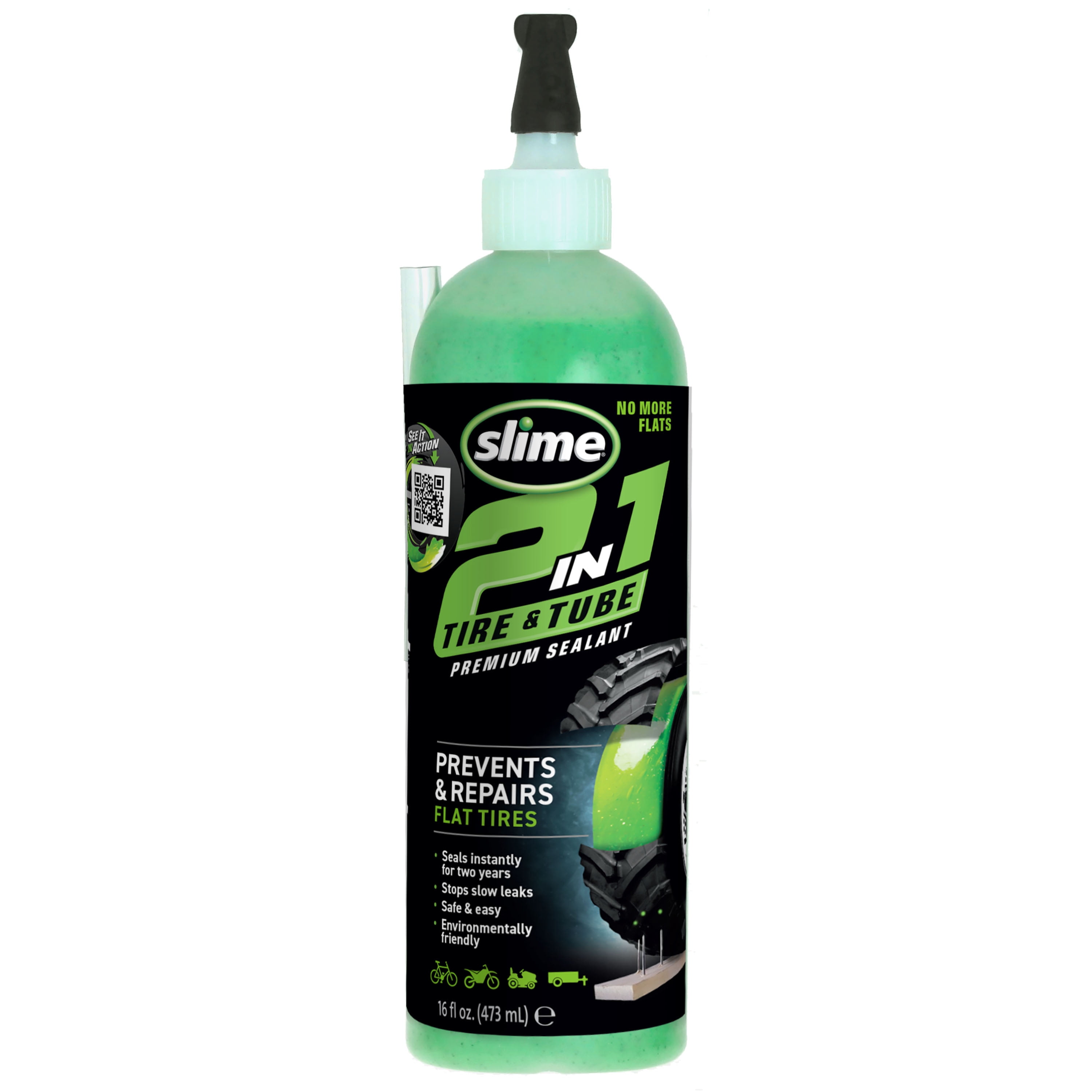 Slime 2-in-1 Tire and Tube Sealant, 16 oz - 10193