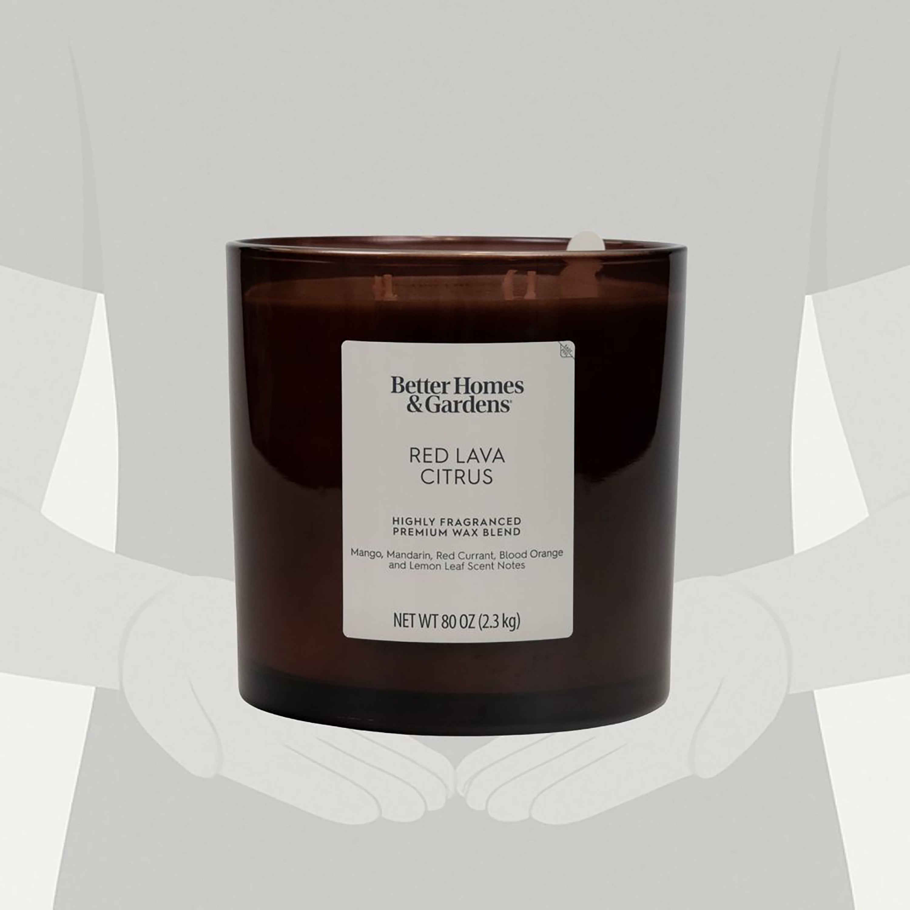 Better Homes & Gardens Red Lava Citrus Scented 4-Wick Large Oversized Jar Candle 80oz.