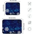 thumbnail image 2 of GZHJMY Christmas Dish Drying Mat New Year Snowflake Fantasy Galaxy Blue Microfiber Absorbent Drying Pad Heat Resistant Kitchen Countertop Island Protector Holiday Gift 16" × 18", 2 of 6