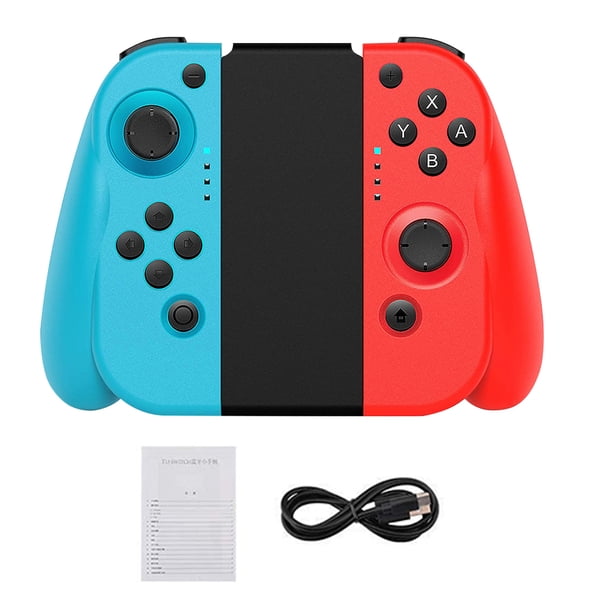 Gamepad Plastic USB Joypad Reemplazo del controlador de consola de juegos compatible con Bluetooth para Switch, Azul Rojo Jumpingount EL000978-01B