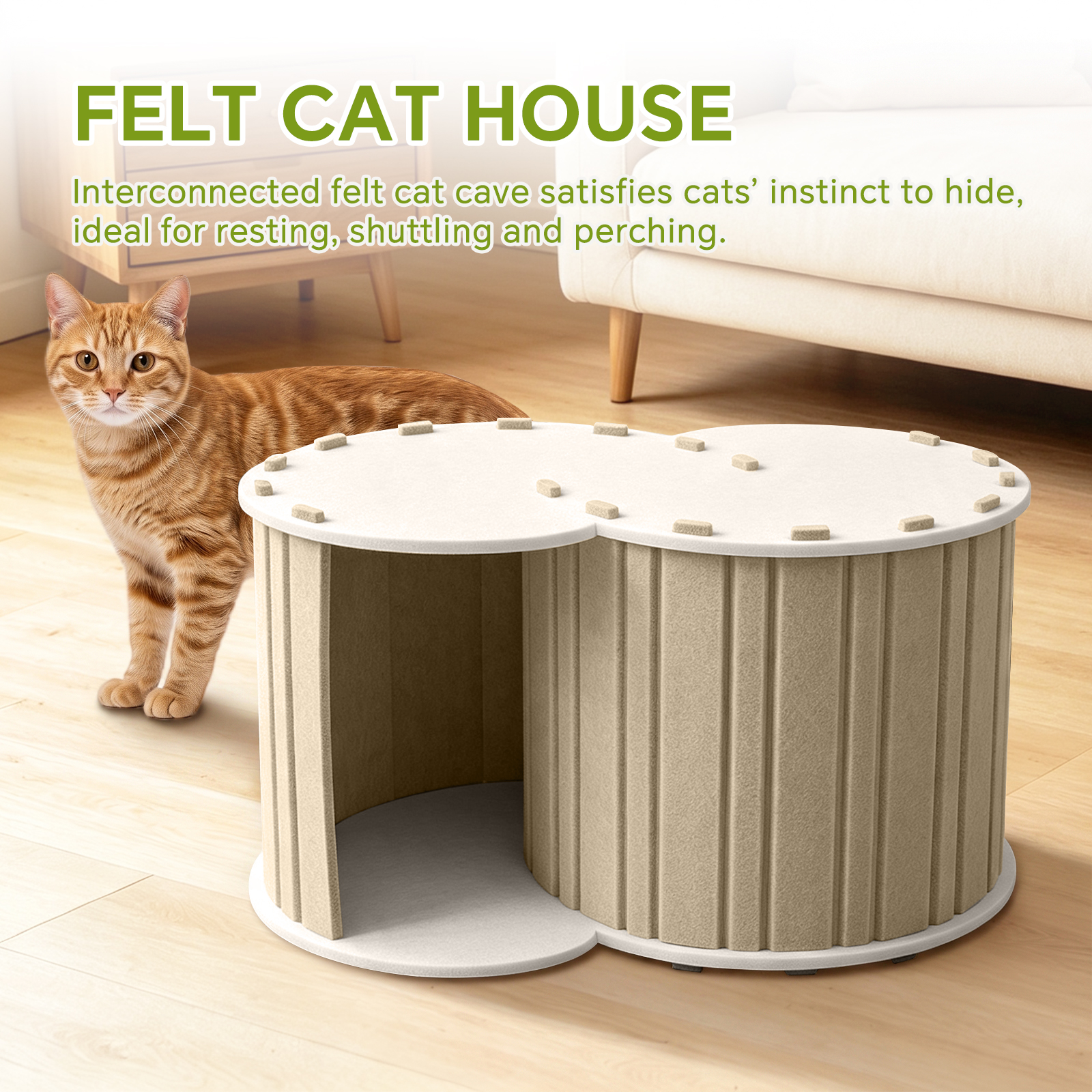 AsterOutdoor Cat Tunnel Bed, Multi-Functional photo 1
