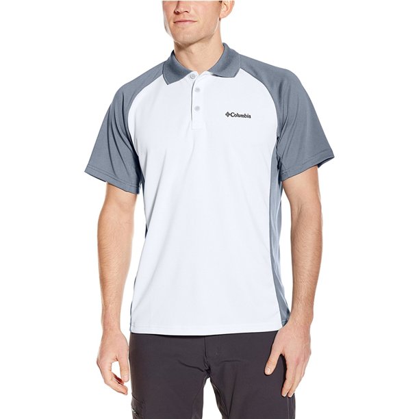 Columbia Blasting Cool II - Polo de rugby para hombre, color blanco, pequeño