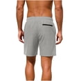 thumbnail image 5 of lcziwo Men Shorts with Pockets Twill Summer Holiday Elastic Waist Trunks Camping Fishing Outdoor Drawstring Dress Shorts Gray XL, 5 of 10
