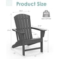 thumbnail image 6 of Pipopa Outdoor Adirondack Chair Set of 2,Weather Resistant Adirondack Chair for Patio,Garden,Lawn,Grey, 6 of 9