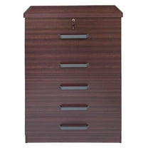 Better Home Products Xia 5 Drawer Chest of Drawers in Mahogany