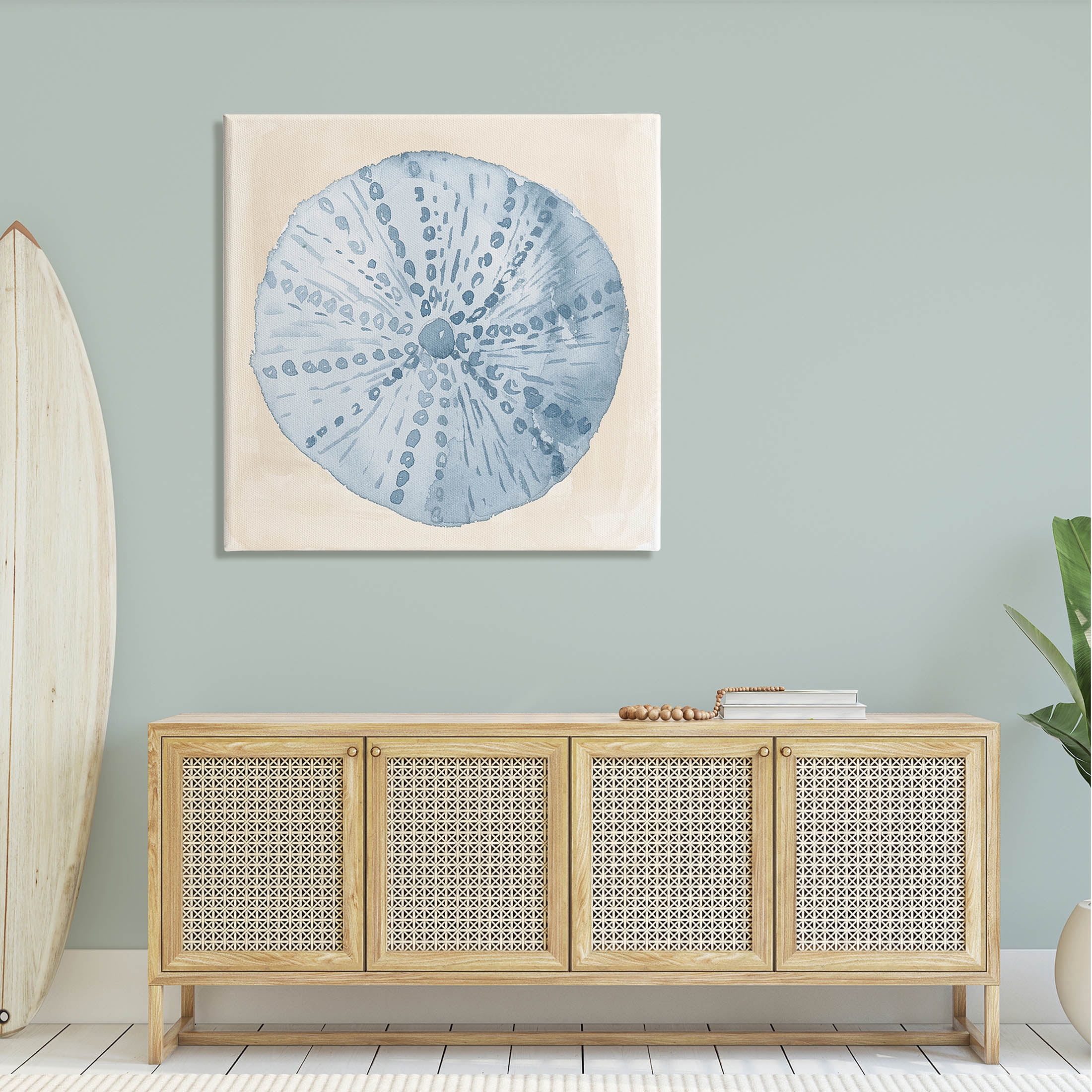 Nautical Sea Life Round Shell Animals & Insects Graphic Art Gallery Wrapped Canvas Print Wall Art