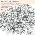 thumbnail image 3 of Loose Sequins 2000 Pcs 5MM Silver Backed Cup Embroidery Sequins Spangles for Jewelry Making Crafts Sewing, Silver Tone, 3 of 6