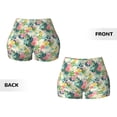 thumbnail image 5 of Lsque Tropical Flowers Pattern High Waisted Biker Shorts for Women-Tummy Control Fitness Athletic Workout Running Yoga Gym Shorts,Moisture-Wicking-, 5 of 9