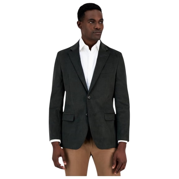 Nautica Mens Modern fit Corduroy Sport Coat Blazer 40 S Dark Green Solid Stretch
