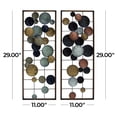 thumbnail image 3 of DecMode Multi Colored Metal Overlapping Round Cutouts Geometric Wall Decor (2 Count), 3 of 7