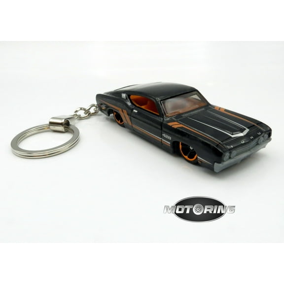 1969 '69 Ford Torino Talledega Black Car Rare Novelty Keychain 1:64 Diecast