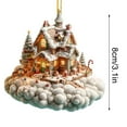 thumbnail image 2 of Mecorevxz Christmas Snowy House Acrylic Ornaments,Christmas Hanging Decorations for Christmas Tree,Xmas Tree Decor,Christmas Gifts, 2 of 7