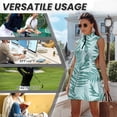 thumbnail image 6 of Yuyamidu Green Palm Leaf Tennis Golf Dress for Women with Built-in Shorts Womens Sleeveless Tennis Golf Dress Elegant Summer Outfits Elastic Workout Athletic Dresses Size XS, 6 of 7