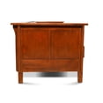 thumbnail image 4 of Crafters and Weavers Arts and Crafts Leather Side Sofa in Chestnut Brown, 4 of 7