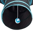 thumbnail image 4 of Semfri 27pcs T-Type Interactive Cat Tunnel Toy Set,Blue and Black for Kittens, Puppies, Rabbits,Guinea Pigs, 4 of 10