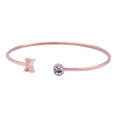 thumbnail image 2 of Pulsera Mujer Inicial Letra LuckyLy, Acero Inoxidable y Zirconia Cúbica, Modelo Sonia rosa UNITALLA, 2 of 8