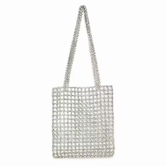 YIFEI Acrylic Beaded Shoulder Bag Casual Tote Bag for Evening Party