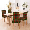 thumbnail image 4 of Red Green Plaid Christmas Chair Covers Set of 4,Green Red Check Square Pixelspandex Stretch Dining Room Chair Cover,Removable Washable Kitchen Parsons Chair Covers Seat Slipcovers, 4 of 6