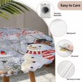 thumbnail image 3 of Christmas Round Tablecloth for 45-54 Inch Tables, Fitted Table Cover with Elastic Edge, Snowman Xmas Tree Snowflake White Waterproof Outdoor Table Cloth Protector for Patio Garden Dinner Picnic, 3 of 9