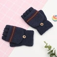 thumbnail image 2 of Meitianfacai Winter Gloves Half Finger Gloves Winter Knit Touchscreen Warm Stretchy Mittens Fingerless Gloves in Common Size for Boys and Girls, 2 of 3