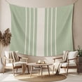 thumbnail image 2 of Sage Green Beige Striped Tapestry for Bedroom Wall Hanging Tapestry, Modern Farmhouse Retro Lines Ceiling Backdrop Tapestries Poster Blanket Wall Decor for Teens Room Living Room Dorm 59" x 79", 2 of 8