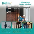 thumbnail image 2 of KidCo G2001 Safeway Top of Stairs Quick Release Hardware Mount Baby Gate, Black, 2 of 6