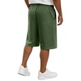 thumbnail image 3 of Fabrcox S-5XL Men's Bermuda Shorts Big and Tall Basketball Shorts Drawstring Breathable Hiking Fishing Fitness Men's Shorts Athletic with Pockets Green L, 3 of 6