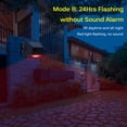 thumbnail image 4 of Sensor de movimiento Luz de alarma solar 110dB Sirena fuerte LED Estroboscópico, 4 of 8
