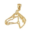 thumbnail image 2 of 14K Yellow Gold Cut-out Horse Pendant, 2 of 4