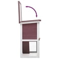 thumbnail image 5 of vidaXL Outdoor Rabbit Hutch 1 Door Brown Wood, 5 of 5