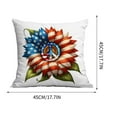 thumbnail image 3 of Funda de cojín de girasol | Funda de cojín de lino de 45 x 45 cm | Tejido suave y transpirable | Funda de cojín decorativa de doble cara con el Día de la Independencia | Decoración para sofá o sofá, 3 of 5