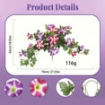 thumbnail image 3 of Artificial Fake Flowers Plants for Outdoor Decoration, Realistic Faux Petunias Silk Flower UV Resistant No Fade Floral for Home Outside Garden Balcony Yard Porch Indoor Decor, 1Pc(Pink,27x17"), 3 of 9
